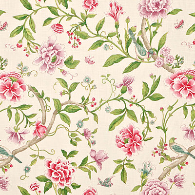 Porcelain Garden Magenta / Leaf Green