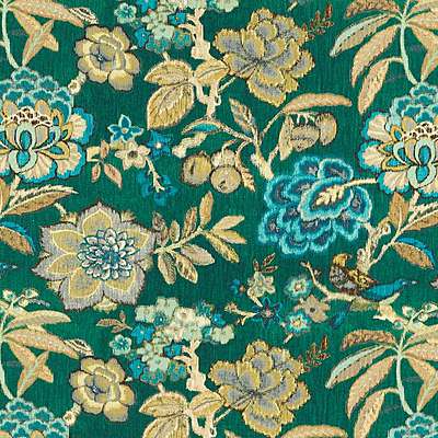 Indra Flower Emerald Linen