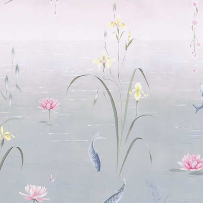 Water Garden Soft Jade / Pink Blossom