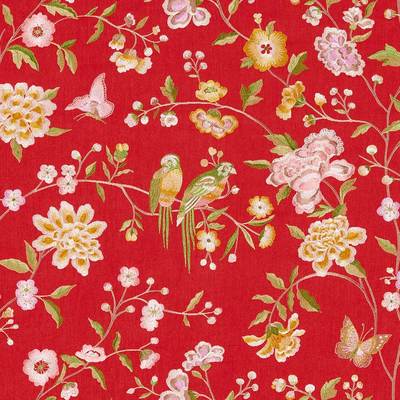 Chinoiserie Hall Cinnabar Red