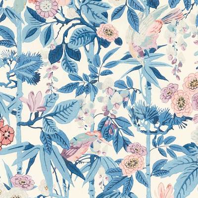 Bamboo & Bird China Blue / Lotus Pink