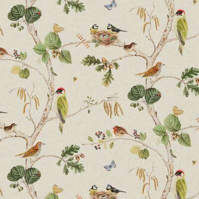 Woodland Chorus Linen / Multi