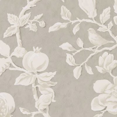 Magnolia & Pomegranate Silver / Linen