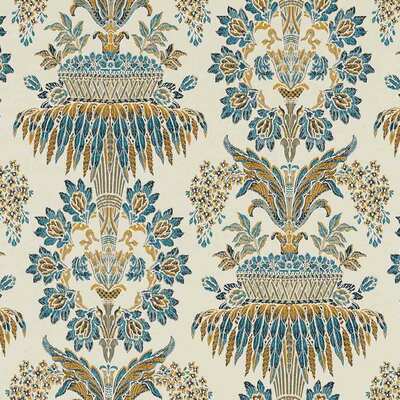 Long Gallery Brocade Teal/Gold