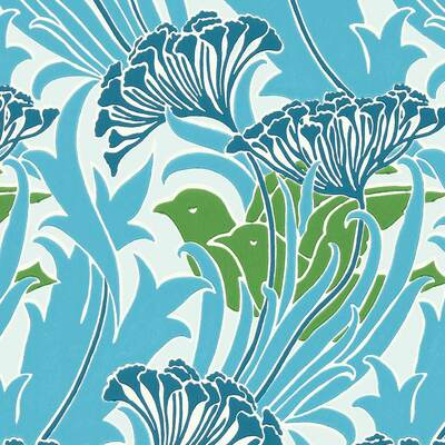 Laceflower Garden Green/Lagoon