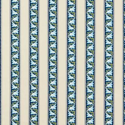 Red Car Stripe Indigo/Linen