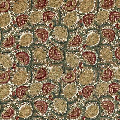 Suzani Archive Embroidery Russet/Sage Green