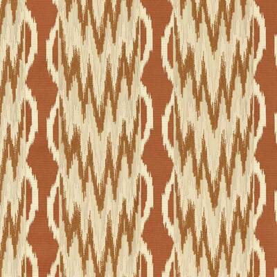 Embroidered Ikat Stripe Amber