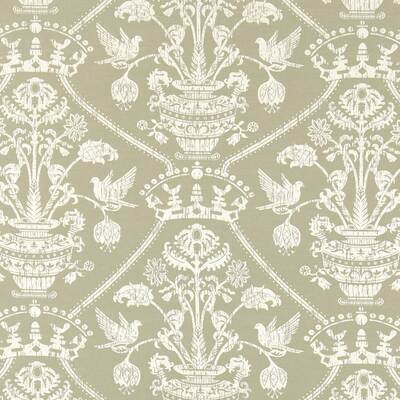 Highgrove Damask Silver Green