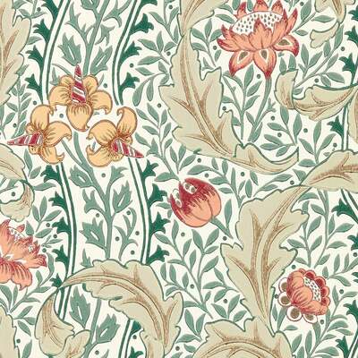 Wild Tulip & Vine Coral/Teal