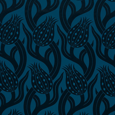 Persian Tulip Weave Indigo
