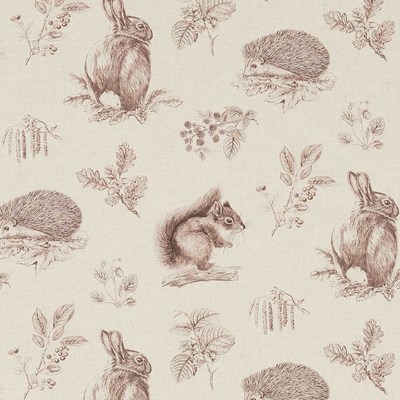 Squirrel & Hedgehog Walnut/Linen