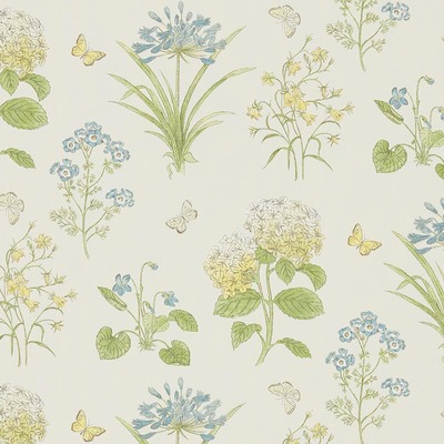 Harebells & Violets Lemon/Teal